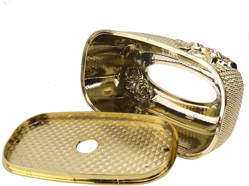 غطاء صندوق المناديل الذهبي حامل مناديل أنيق تصميم أوروبي أنيق ديكور المنزل الفندق المقهى - Image 1